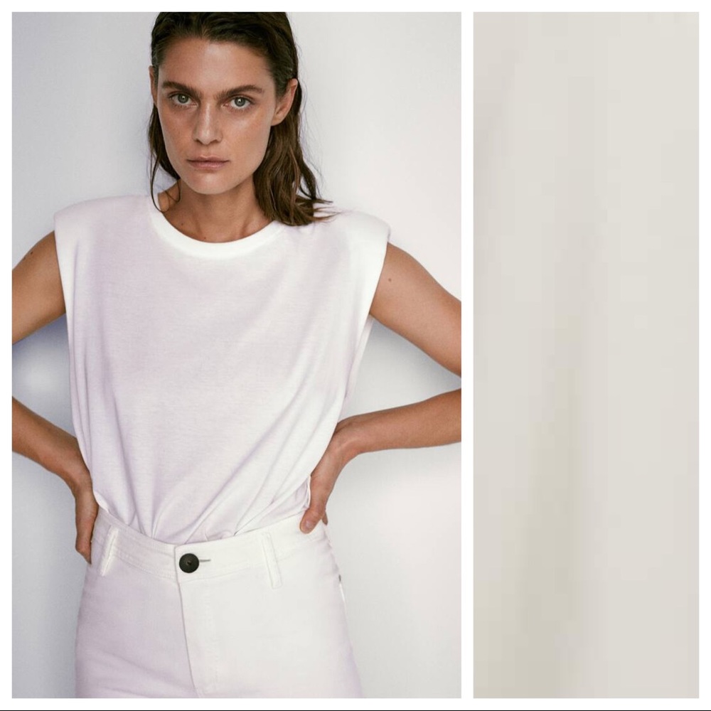 NWT Massimo Dutti White Cotton Straight Top Size S - Picture 4 of 12